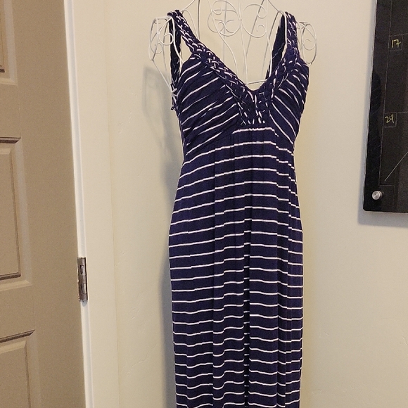 Design History Navy and White Maxi Dress - Picture 1 of 5